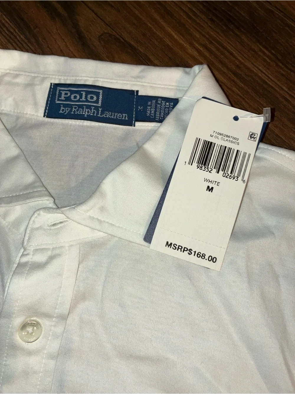 Polo Ralph Lauren White Henley Long-Sleeve Polo Shirt